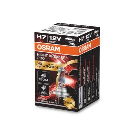 Osram NIGHT BREAKER® 200 H7 + 200%, Halogen 12V, 1er...