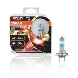 Osram NIGHT BREAKER® 200 H7 + 200%, Halogen 12V,...