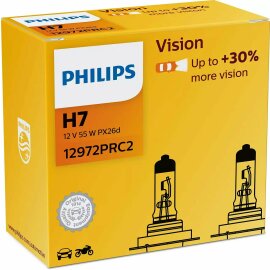 H7 12V 55W PX26d Vision +30% 2st. Philips
