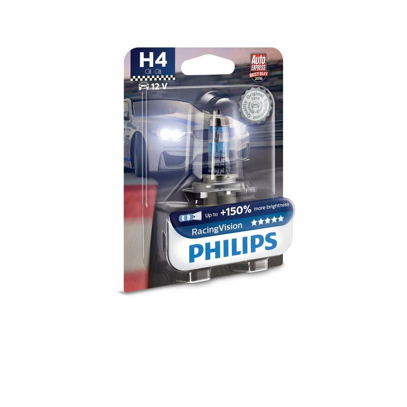 H4 12V 60/55W P43t Racing Vision +150% 1st. Blister Philips, CHF 15,95