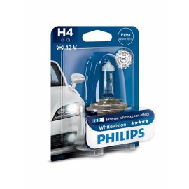 H4 12V 60/55W P43t WhiteVision 1st. Blister Philips