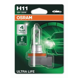 H11 12V 55W PGJ19-2 ULTRA LIFE 4 Jahre Garantie 1St....