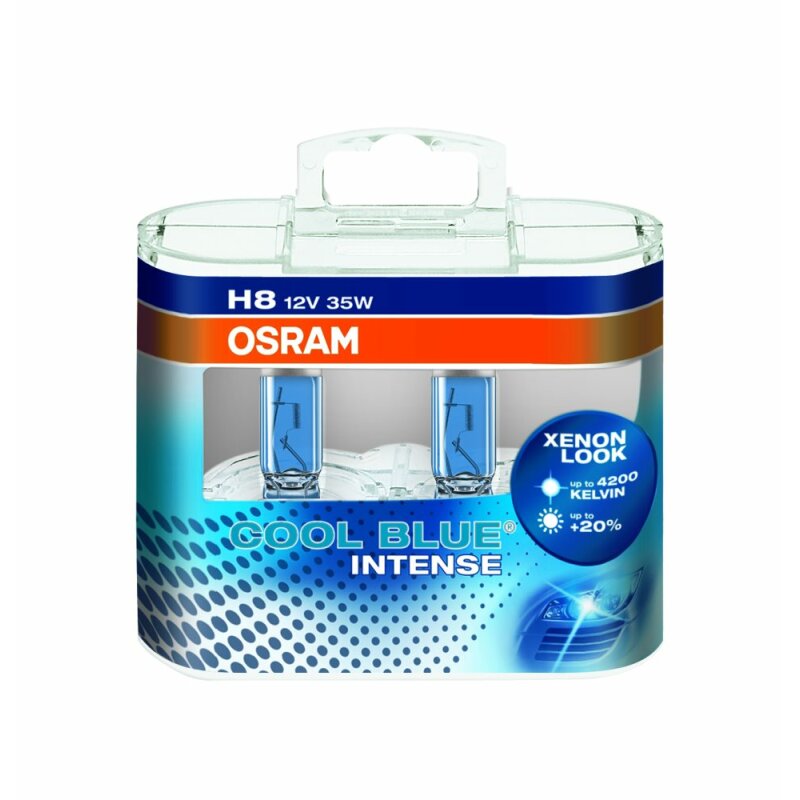 Halogenlampen-Set H8 Osram Cool Blue Intense, 12V, 35W, 2St - 64212CBN-HCB  - Pro Detailing