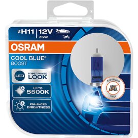 H11 12V 75W PGJ19-2 COOL BLUE BOOST 5500K 2St - NEUE AUSFÃœHRUNG - OSRAM (NO ECE)