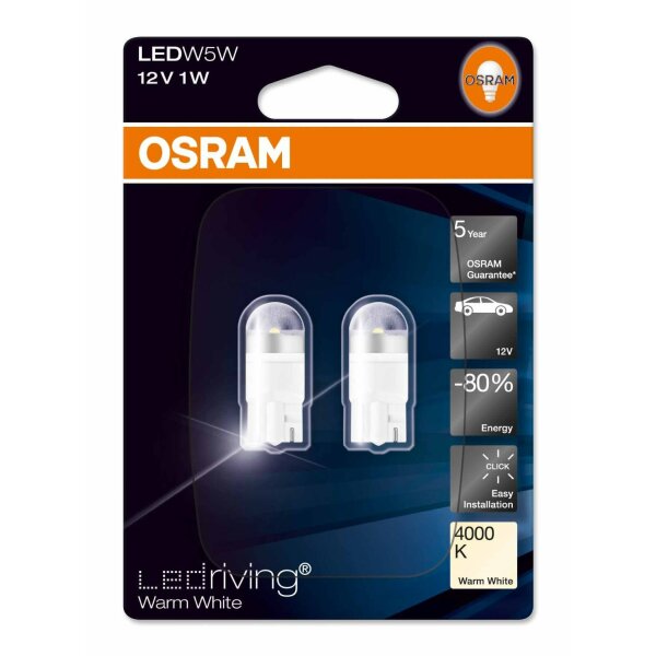 Osram LED Family W5W,  12V, Doppelblister - 2850WW-02B