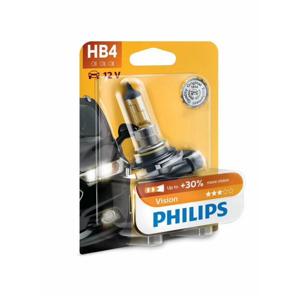 PHILIPS 9006PRB1 - HB4 12V 51W P22d Vision +30% 1 Stk. Blister