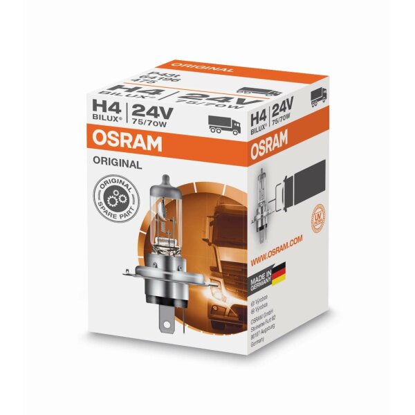 Osram Heavy Duty H4, Halogen 24V, 1er Faltschachtel - 94196