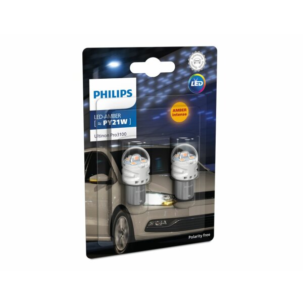 PHILIPS 11496AU31B2 - LED PY21W 12V 2.15W BAY15D Ultinon Pro 3100 2Stk.