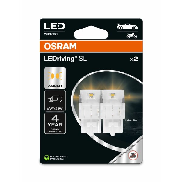 OSRAM 7504DYP-2BL - WY21W LEDriving SL Amber 12V Blister 2 Stk.