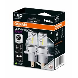 OSRAM 64193DWESY-2HB - LEDriving® HL EASY H4/H19 12V 18.7W/19W P43t/PU43t-3 6500K White 2Stk.