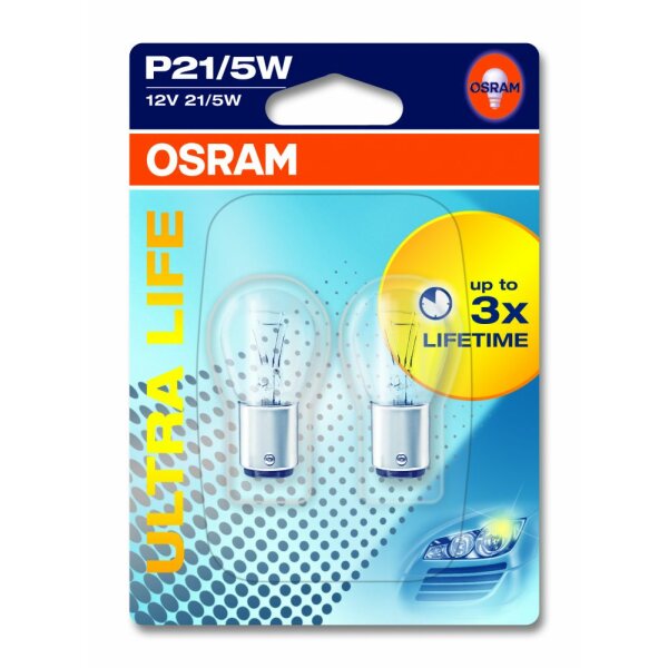 Osram  ULTRA LIFE P21/5W, 12V, Doppelblister - 7528ULT-02B