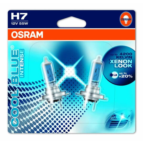 Osram COOL BLUE® INTENSE H7, Halogen 12V, Doppelblister - 64210CBI-02B