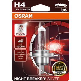 NIGHT BREAKER® SILVER H4 Einzelblister