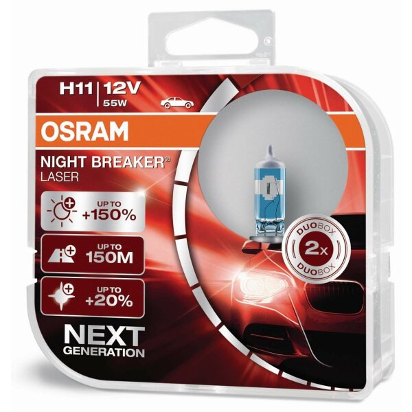 OSRAM OSRAM NIGHT BREAKER LASER H11, & 150% mehr…