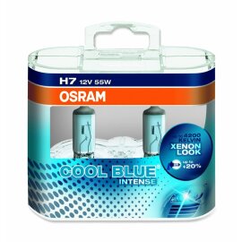 Osram COOL BLUE® INTENSE H7, Halogen 12V, DUOBOX -...