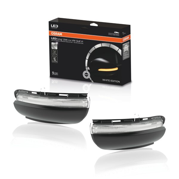 LEDRiving Dynamische LED Spiegelblinker VW Golf VI, VW Touran I - White Edition