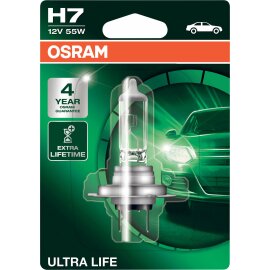 Osram  ULTRA LIFE H7, Halogen 12V, Einzelblister -...