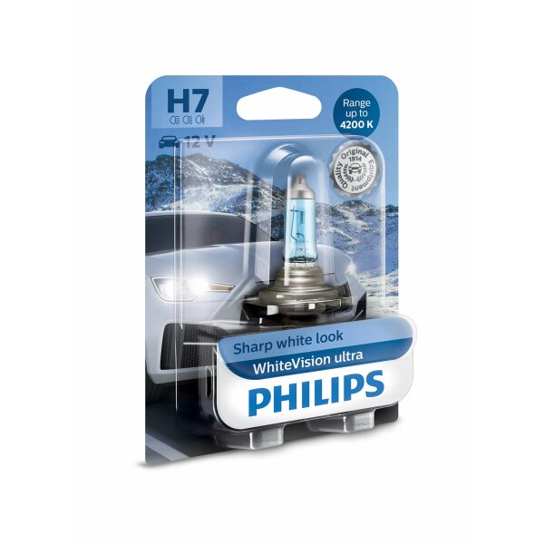 H7 12V 55W PX26d WhiteVision Ultra 4200K 1st. Blister Philips