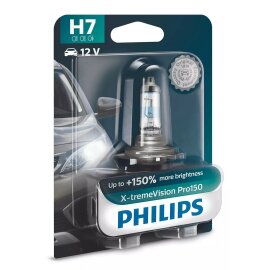 H7 12V 55W PX26d X-tremeVision Pro150 1St. Blister Philips