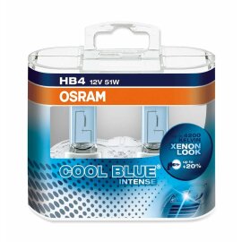 Osram COOL BLUE® INTENSE HB4, Halogen 12V, DUOBOX -...