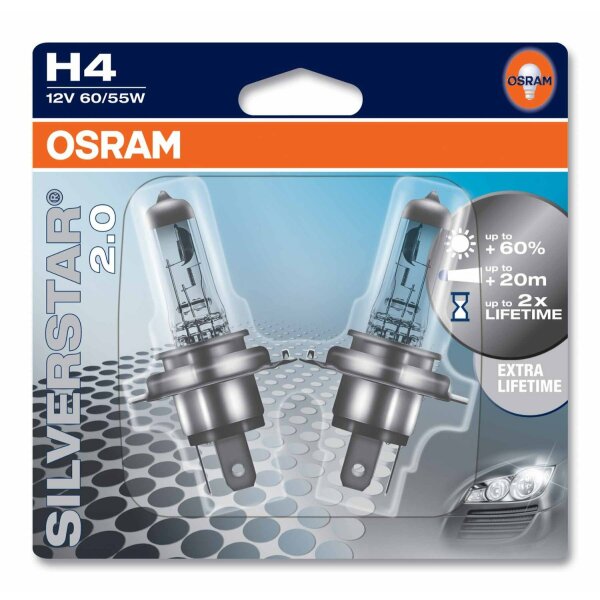 Osram SILVERSTAR® 2.0   H7, Halogen 12V, Doppelblister - 64210SV2-02B
